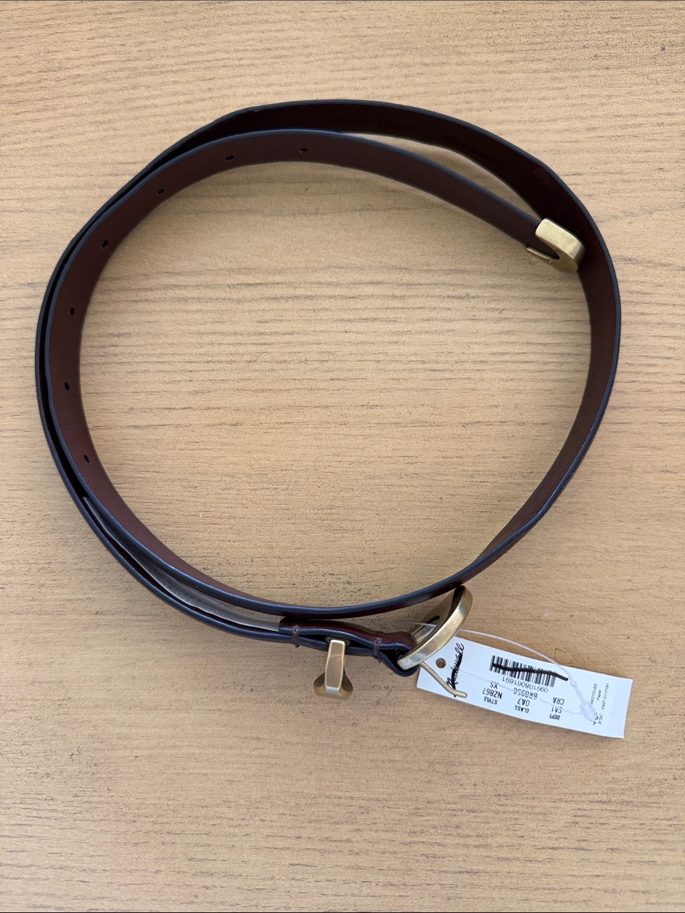 Madewell Women's Lucie Belt in Chocolate Raisin size XS - Picture 4 of 9